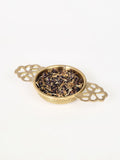 Heritage Brass Tea Set (Traditional Serving Cup & Brass Loose Leaf Tea Strainer)